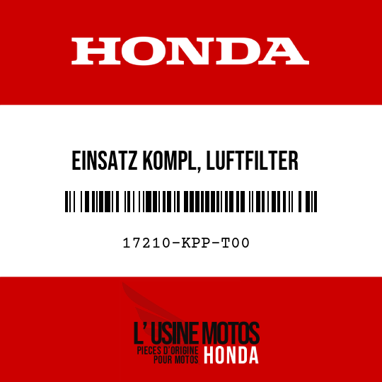 image de 17210-KPP-T00 EINSATZ KOMPL, LUFTFILTER