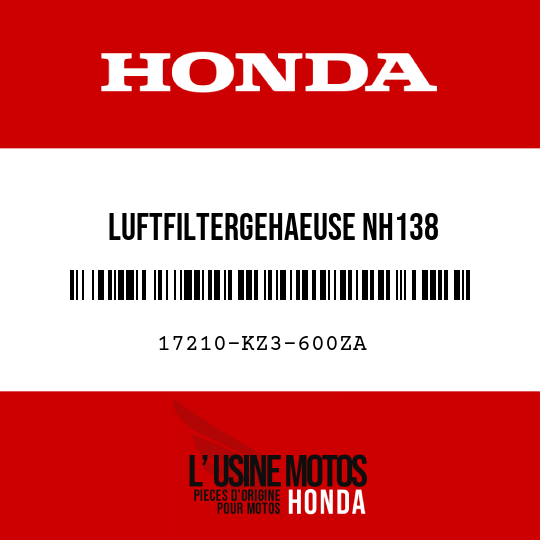 image de 17210-KZ3-600ZA LUFTFILTERGEHAEUSE NH138 