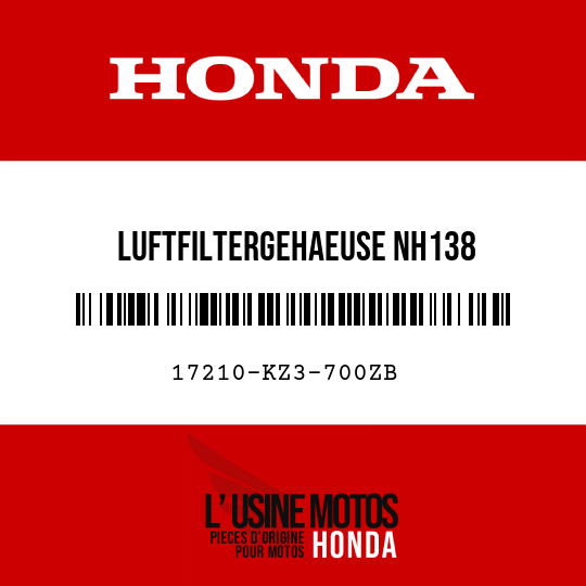 image de 17210-KZ3-700ZB LUFTFILTERGEHAEUSE NH138 