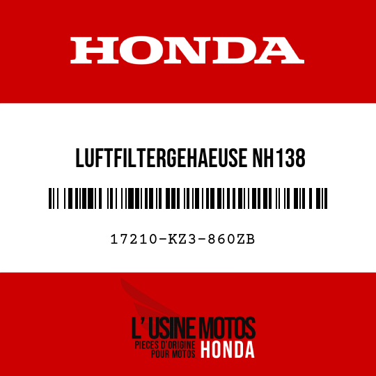 image de 17210-KZ3-860ZB LUFTFILTERGEHAEUSE NH138 