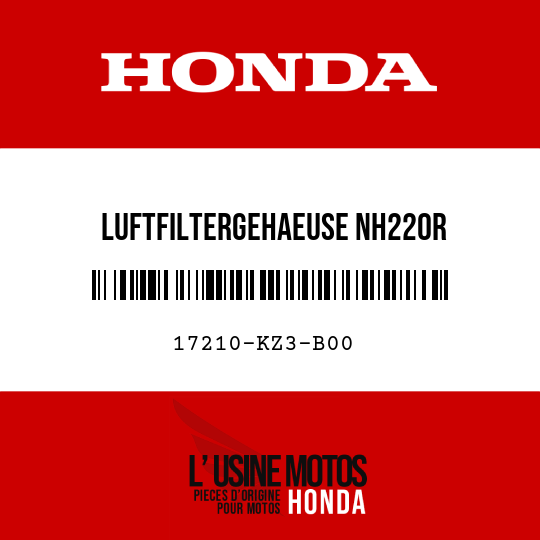 image de 17210-KZ3-B00 LUFTFILTERGEHAEUSE NH220R 
