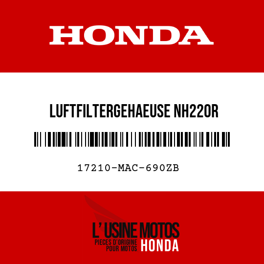 image de 17210-MAC-690ZB LUFTFILTERGEHAEUSE NH220R 