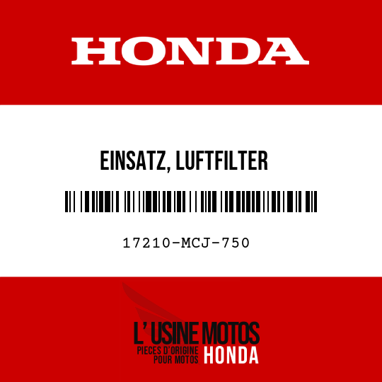 image de 17210-MCJ-750 EINSATZ, LUFTFILTER