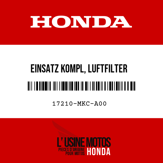 image de 17210-MKC-A00 EINSATZ KOMPL, LUFTFILTER