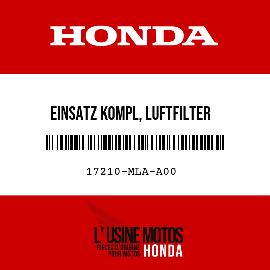 image de 17210-MLA-A00 EINSATZ KOMPL, LUFTFILTER