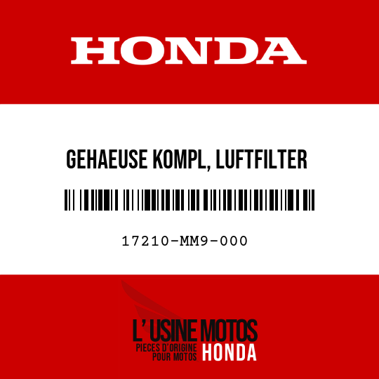 image de 17210-MM9-000 GEHAEUSE KOMPL, LUFTFILTER