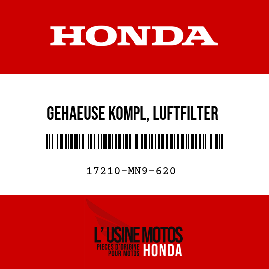 image de 17210-MN9-620 GEHAEUSE KOMPL, LUFTFILTER