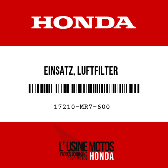 image de 17210-MR7-600 EINSATZ, LUFTFILTER