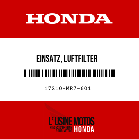 image de 17210-MR7-601 EINSATZ, LUFTFILTER