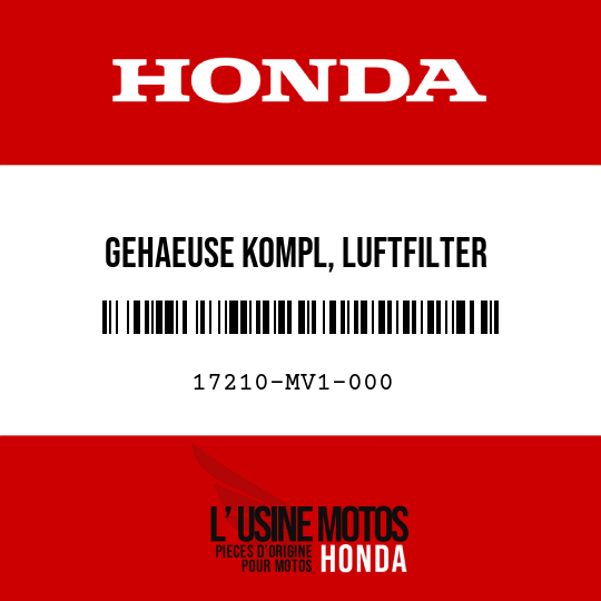 image de 17210-MV1-000 GEHAEUSE KOMPL, LUFTFILTER