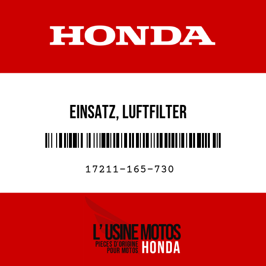 image de 17211-165-730 EINSATZ, LUFTFILTER