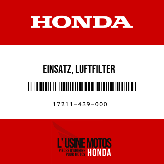 image de 17211-439-000 EINSATZ, LUFTFILTER