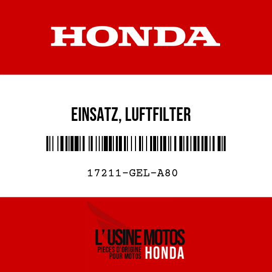 image de 17211-GEL-A80 EINSATZ, LUFTFILTER