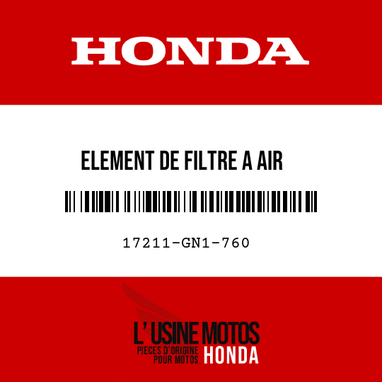 image de 17211-GN1-760 ELEMENT DE FILTRE A AIR