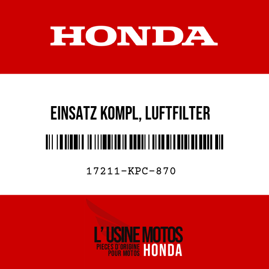 image de 17211-KPC-870 EINSATZ KOMPL, LUFTFILTER