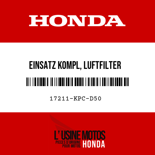 image de 17211-KPC-D50 EINSATZ KOMPL, LUFTFILTER