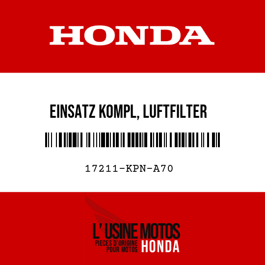 image de 17211-KPN-A70 EINSATZ KOMPL, LUFTFILTER