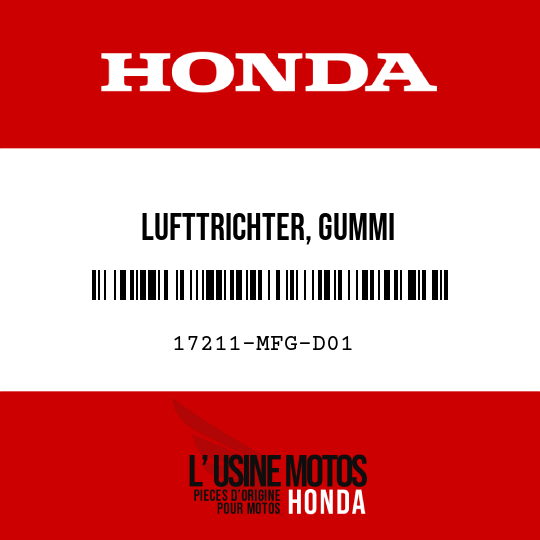 image de 17211-MFG-D01 LUFTTRICHTER, GUMMI