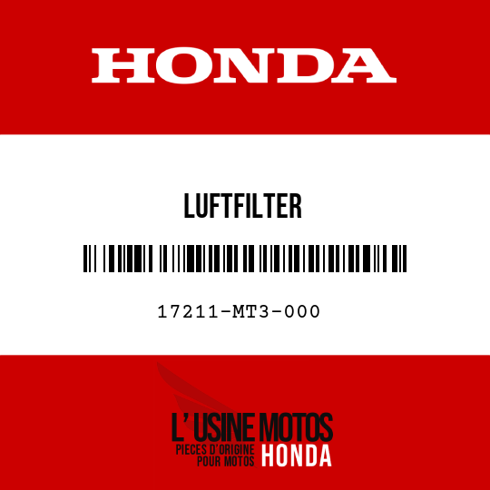 image de 17211-MT3-000 LUFTFILTER
