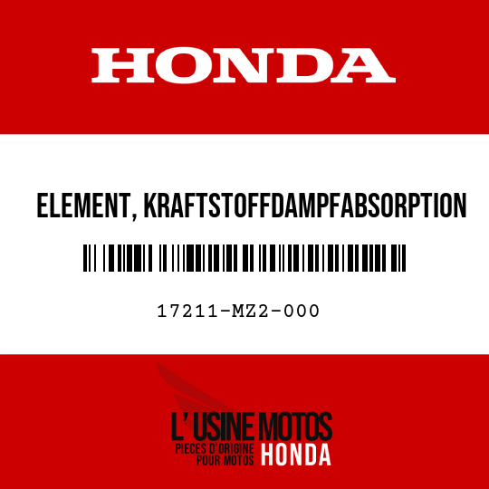 image de 17211-MZ2-000 ELEMENT, KRAFTSTOFFDAMPFABSORPTION