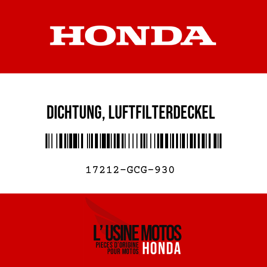 image de 17212-GCG-930 DICHTUNG, LUFTFILTERDECKEL