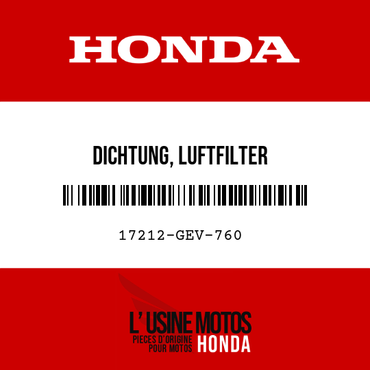 image de 17212-GEV-760 DICHTUNG, LUFTFILTER