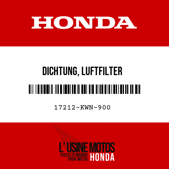 image de 17212-KWN-900 DICHTUNG, LUFTFILTER