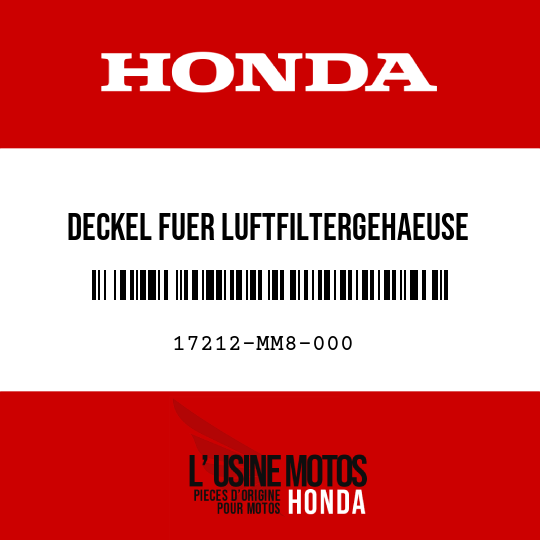 image de 17212-MM8-000 DECKEL FUER LUFTFILTERGEHAEUSE