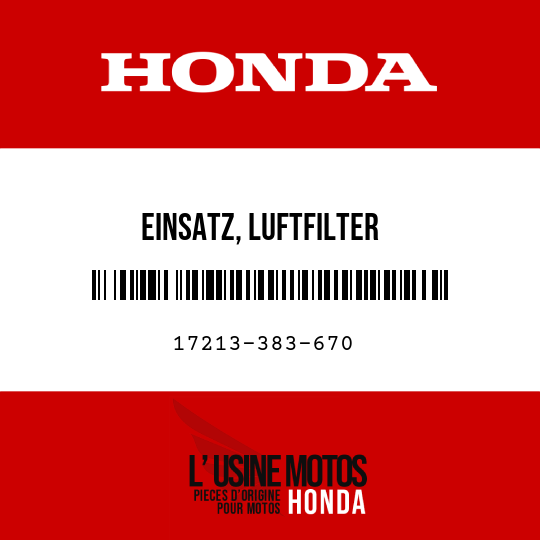 image de 17213-383-670 EINSATZ, LUFTFILTER