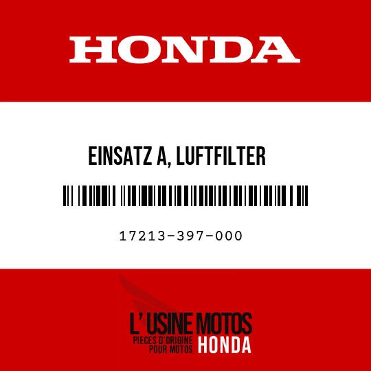 image de 17213-397-000 EINSATZ A, LUFTFILTER