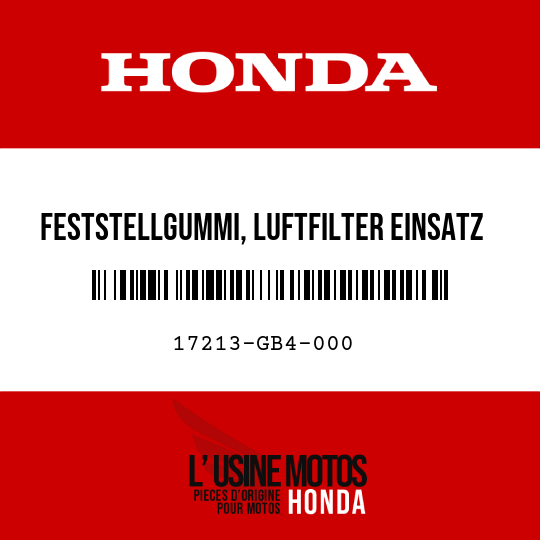 image de 17213-GB4-000 FESTSTELLGUMMI, LUFTFILTER EINSATZ