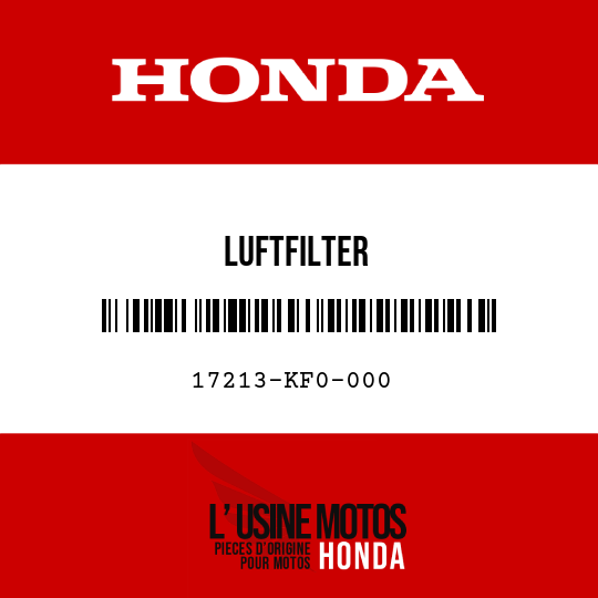 image de 17213-KF0-000 LUFTFILTER