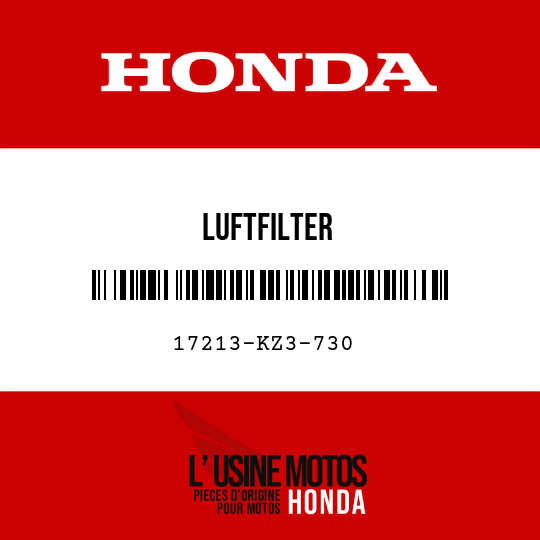 image de 17213-KZ3-730 LUFTFILTER