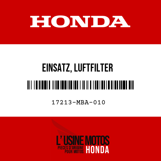 image de 17213-MBA-010 EINSATZ, LUFTFILTER
