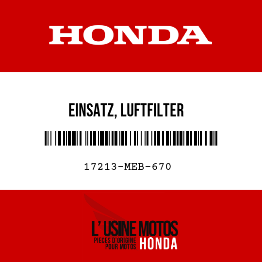 image de 17213-MEB-670 EINSATZ, LUFTFILTER