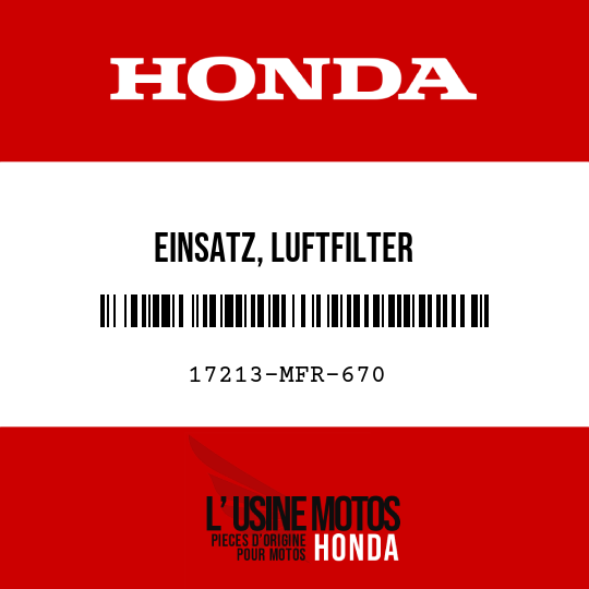 image de 17213-MFR-670 EINSATZ, LUFTFILTER