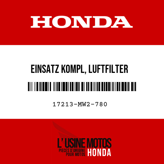 image de 17213-MW2-780 EINSATZ KOMPL, LUFTFILTER