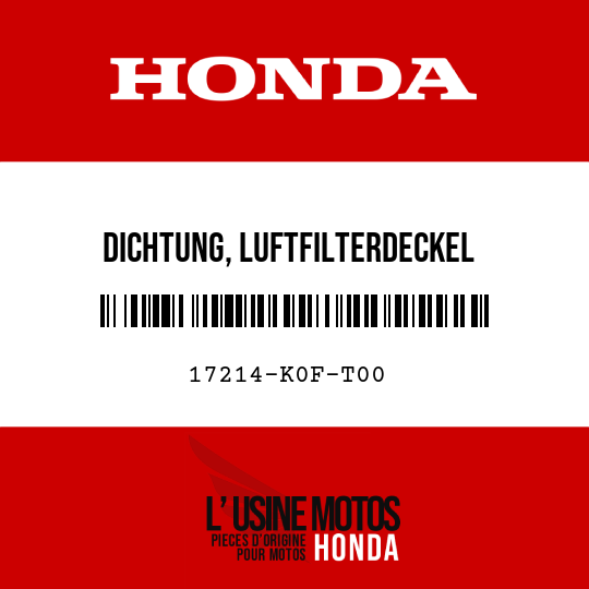 image de 17214-K0F-T00 DICHTUNG, LUFTFILTERDECKEL