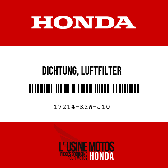 image de 17214-K2W-J10 DICHTUNG, LUFTFILTER
