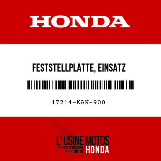 image de 17214-KAK-900 FESTSTELLPLATTE, EINSATZ