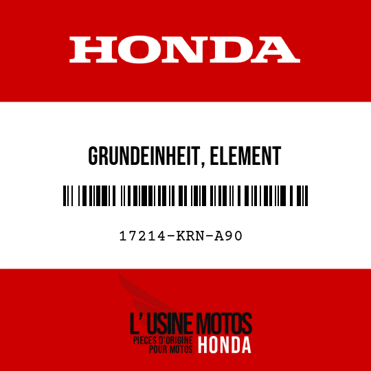 image de 17214-KRN-A90 GRUNDEINHEIT, ELEMENT