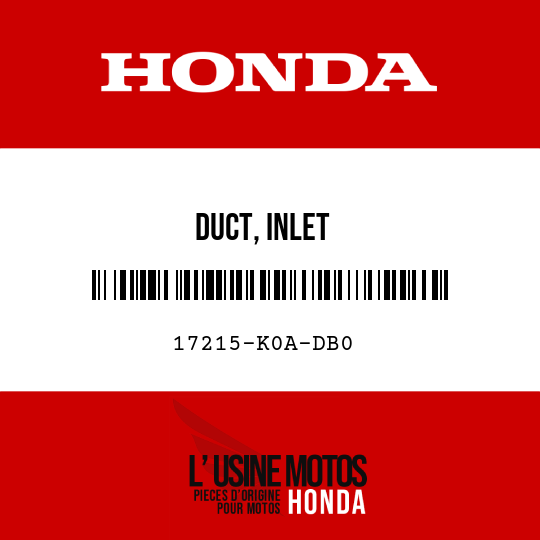 image de 17215-K0A-DB0 DUCT, INLET