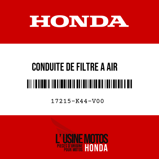 image de 17215-K44-V00 CONDUITE DE FILTRE A AIR