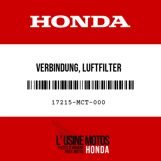 image de 17215-MCT-000 VERBINDUNG, LUFTFILTER