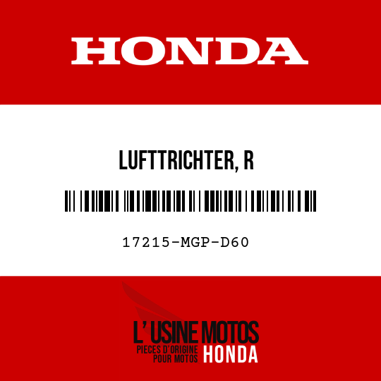 image de 17215-MGP-D60 LUFTTRICHTER, R