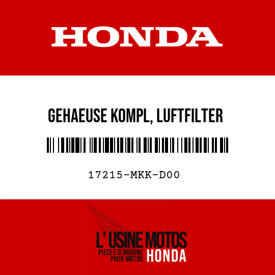 image de 17215-MKK-D00 GEHAEUSE KOMPL, LUFTFILTER