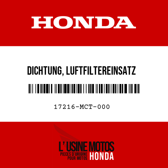 image de 17216-MCT-000 DICHTUNG, LUFTFILTEREINSATZ