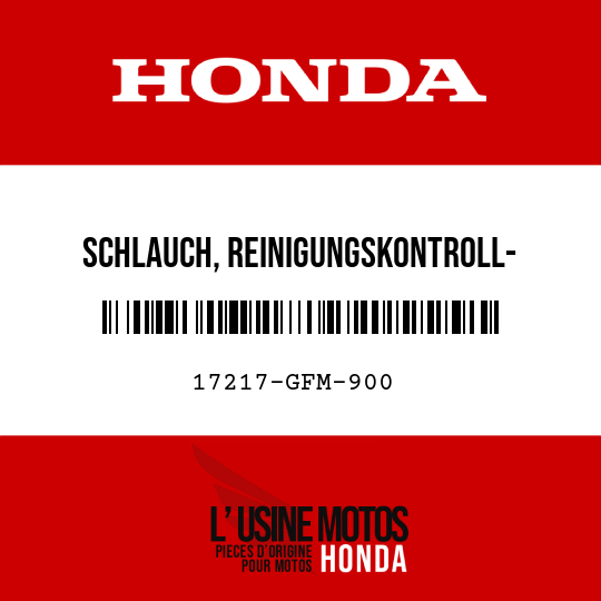 image de 17217-GFM-900 SCHLAUCH, REINIGUNGSKONTROLL- VENTIL