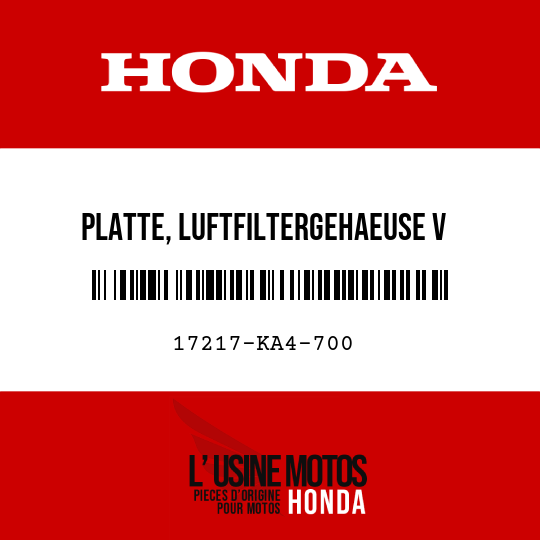image de 17217-KA4-700 PLATTE, LUFTFILTERGEHAEUSE V