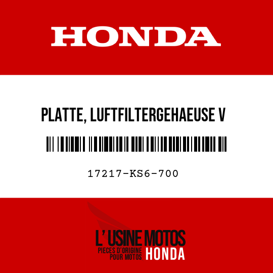 image de 17217-KS6-700 PLATTE, LUFTFILTERGEHAEUSE V